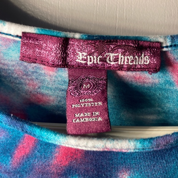 Tie-dye Girls Dress Epic Threads Multicolored Asymmetrical Size Medium - Picture 6 of 11